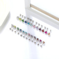 925 Sterling Silver Cubic Zirconia 12 Months Birthstone Solitaire Small Stud Earrings With Austrian Crystal For ladies